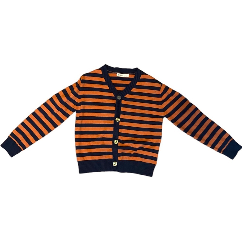 Blue and orange striped Kids Cardigan - Picture 2 of 4